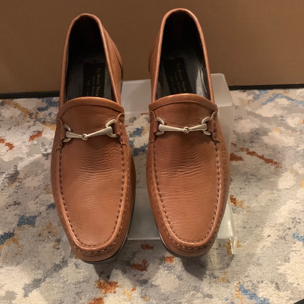 To Boot New York Adam Derrick Cognac Leather slip on loafer size 10
